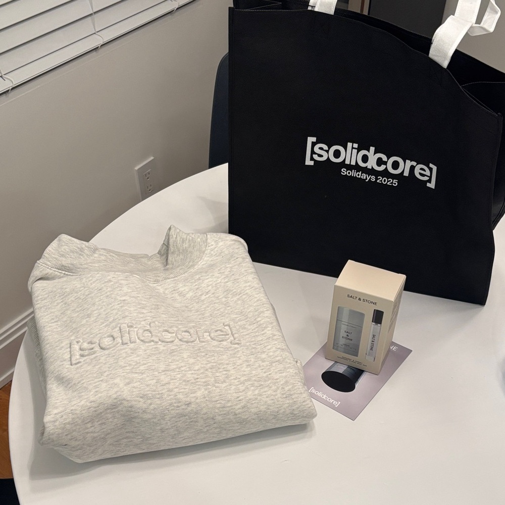 Solidcore Mockneck XS Gray Sweatshirt Solidays Bundle Salt & Stone